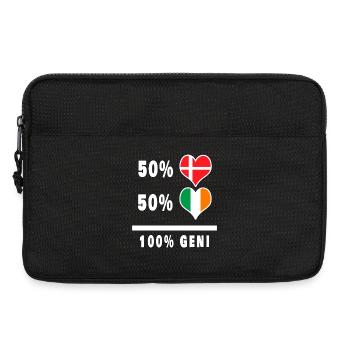 Ireland and Denmark 100% genius flag - Laptop bag 13" - black - Front