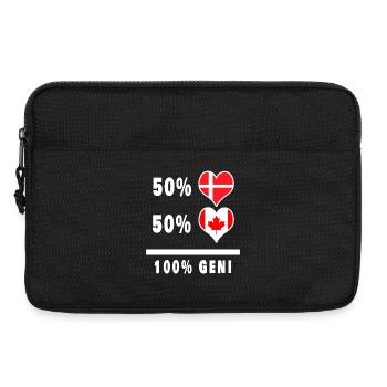 Kanada und Dänemark 100% geniale Flagge - Laptoptasche 13" - Schwarz - Vorne