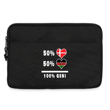 Kenia und Dänemark 100% geniale Flagge - Laptoptasche 13" - Schwarz - Vorne