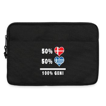 Greece and Denmark 100% genius flag - Laptop bag 13" - black - Front