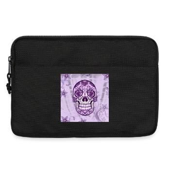 Totenkopf Totenschädel Sugar Skull - Laptoptasche 13" - Schwarz - Vorne