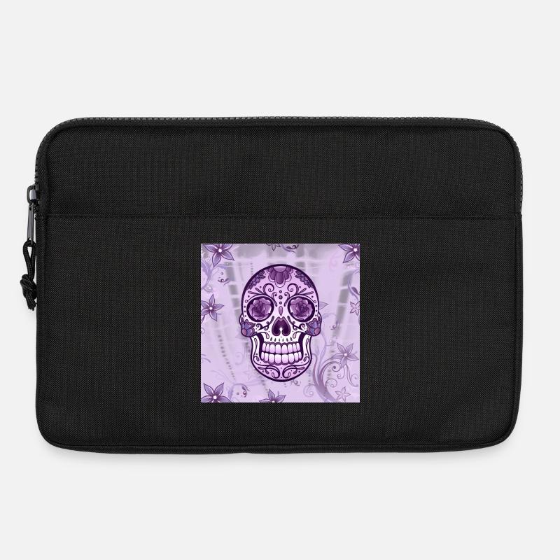 Totenkopf Totenschädel Sugar Skull - Laptoptasche 13" - Schwarz