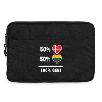 Lituanie et Danemark 100% drapeau de génie - Sacoche pour ordinateur portable 13 pouces - noir - Devant