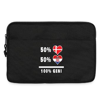 Kroatien und Dänemark 100% geniale Flagge - Laptoptasche 13" - Schwarz - Vorne