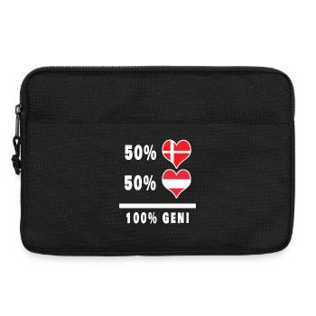 Österreich und Dänemark 100% Genius Flagge - Laptoptasche 13" - Schwarz - Vorne