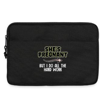 Bonheur de famille Bébé enceinte Bonheur Père Déclaration - Sacoche pour ordinateur portable 13 pouces - noir - Devant