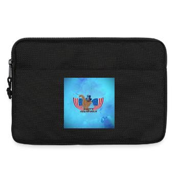 Happy 4th of July with cute cat - Laptop bag 13" - black - Front