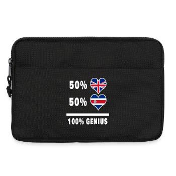 Costa Rica and Great Britain 100% Genius Flag - Laptop bag 13" - black - Front