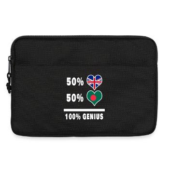 Bangladesh and Great Britain 100% Genius Flag - Laptop bag 13" - black - Front