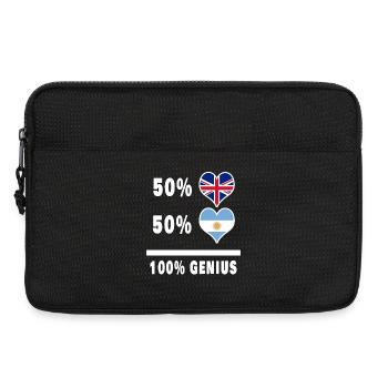 Argentina and Great Britain 100% Genius Flag - Laptop bag 13" - black - Front