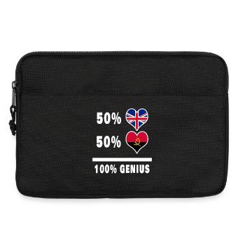 Angola and Great Britain 100% Genius Flag - Laptop bag 13" - black - Front