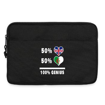 Algeria and Great Britain 100% Genius Flag - Laptop bag 13" - black - Front