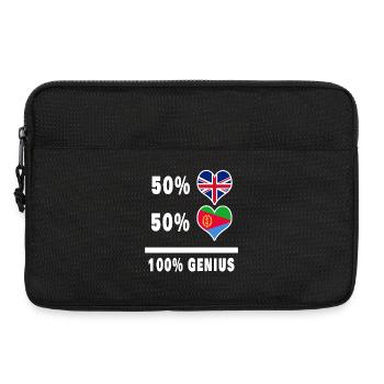 Eritrea und Großbritannien 100% Genius Flagge - Laptoptasche 13" - Schwarz - Vorne