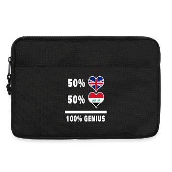 Iraq and Great Britain 100% Genius Flag - Laptop bag 13" - black - Front
