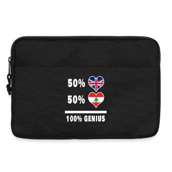 Libanon und Großbritannien 100% Genius Flagge - Laptoptasche 13" - Schwarz - Vorne
