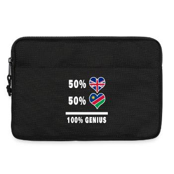 Namibia and Great Britain 100% Genius Flag - Laptop bag 13" - black - Front