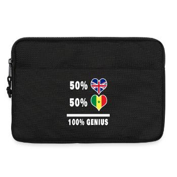 Senegal and Great Britain 100% Genius Flag - Laptop bag 13" - black - Front