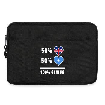 Somalia and Great Britain 100% Genius Flag - Laptop bag 13" - black - Front