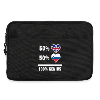 Slowenien und Großbritannien 100% Genius Flagge - Laptoptasche 13" - Schwarz - Vorne