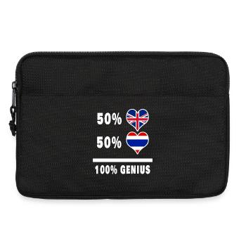 Thailand and Great Britain 100% Genius Flag - Laptop bag 13" - black - Front