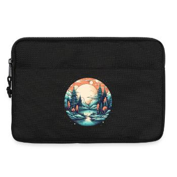 Mondlichtwald am See - Laptoptasche 13" - Schwarz - Vorne