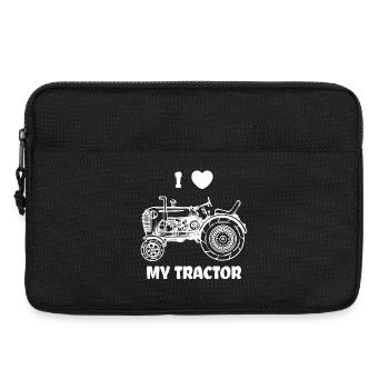 Ich Liebe Traktor Landwirt Statement Herz Fahrzeug - Laptoptasche 13" - Schwarz - Vorne