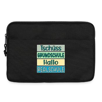 Tschüss Grundschule Hallo Realschule Schulwechsel - Laptoptasche 13" - Schwarz - Vorne