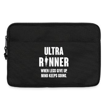 Ultra Runner. When Legs Give Up, Mind Keeps Going. - Laptop bag 13" - black - Front