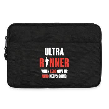 Ultra Runner. When Legs Give Up, Mind Keeps Going. - Laptop bag 13" - black - Front