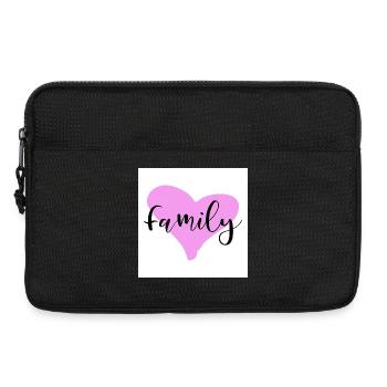 Family Poster with Heart - Laptop bag 13" - black - Front