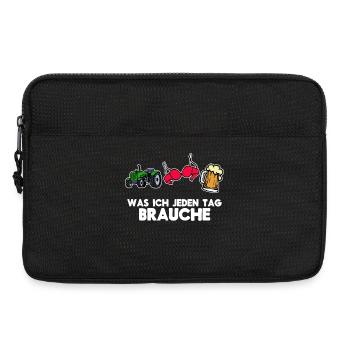 Landwirtschaft Ackerbau Bauer Traktor Statement - Laptoptasche 13" - Schwarz - Vorne