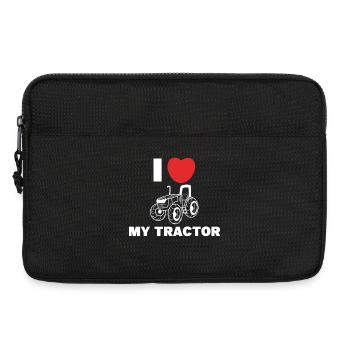 I Love Tractor Commercial Vehicle Heart Statement Field - Laptop bag 13" - black - Front
