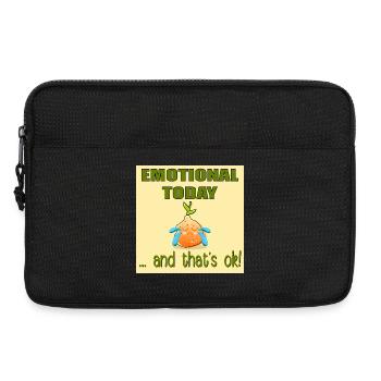 Emotional Today Quote - FEELINGS - Orange - Laptop bag 13" - black - Front