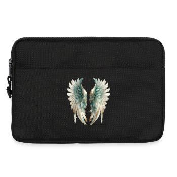Ailes d'Ange aquarelle pastel - Sacoche pour ordinateur portable 13 pouces - noir - Devant