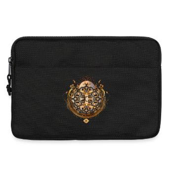 amulette magique avec symbole de serpent doré - Sacoche pour ordinateur portable 13 pouces - noir - Devant