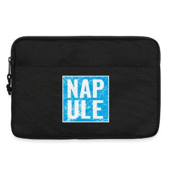 Napule Cards Typo Blue - Laptop bag 13" - black - Front