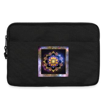 Fleur de lotus de mandala - Sacoche pour ordinateur portable 13 pouces - noir - Devant