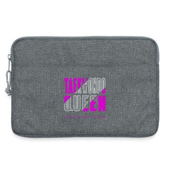 Reine du taekwondo - Sacoche pour ordinateur portable 13 pouces - gris chiné - Devant