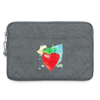 Erdbeere - Laptoptasche 13" - Grau meliert - Vorne