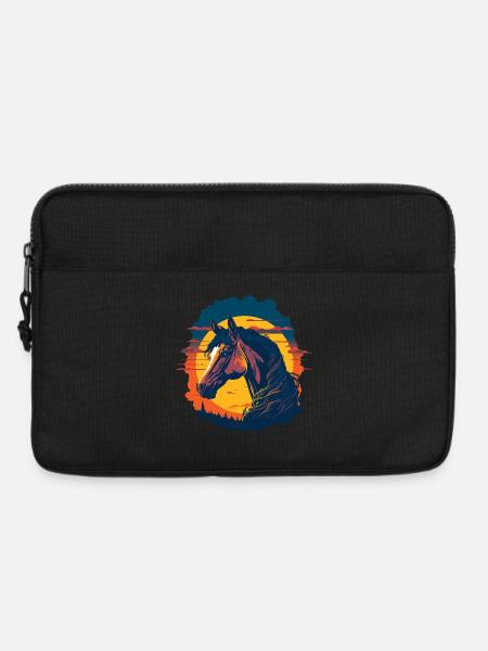 Portrait of a horse - Laptop bag 13" - black