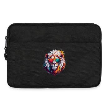 Neon Sunglass Lion - Laptop bag 13" - black - Front