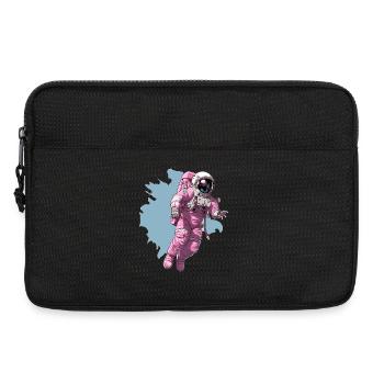 Rosa Raumanzug im Kosmos - Laptoptasche 13" - Schwarz - Vorne