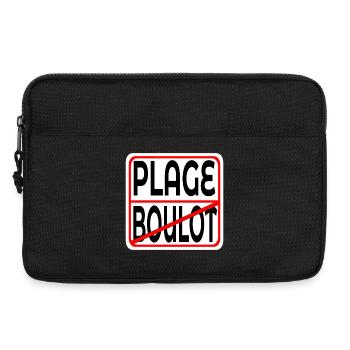 Début des vacances BOULOT PLAGE - Sacoche pour ordinateur portable 13 pouces - noir - Devant