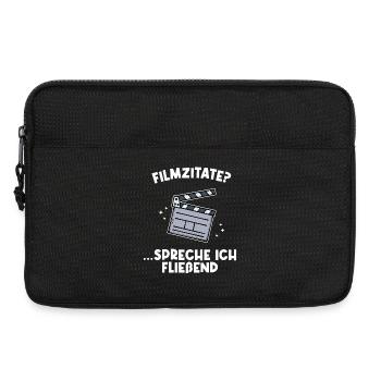Movies Filme Filmabend Fernsehabend Kino Statement - Laptoptasche 13" - Schwarz - Vorne
