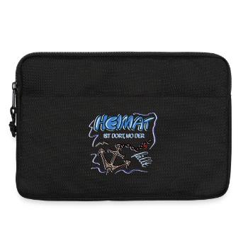 Heimat Hafen Motiv mit Anker und Kette - Laptoptasche 13" - Schwarz - Vorne