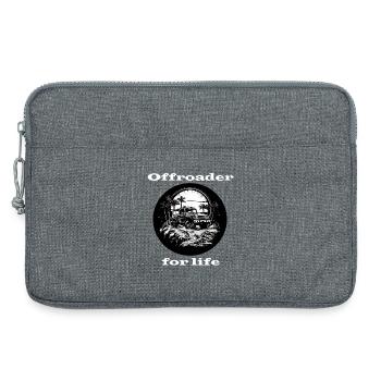 Offroader for life weiß - Laptoptasche 13" - Grau meliert - Vorne