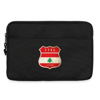Tyre Libanon Wappen Flaggen Design - Laptoptasche 13" - Schwarz - Vorne