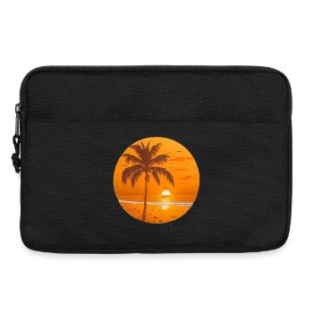 Coucher de soleil - Sacoche pour ordinateur portable 13 pouces - noir - Devant