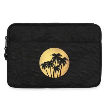 Cercle Or Palmiers Vacances De Luxe Rond Chill Mers du Sud - Sacoche pour ordinateur portable 13 pouces - noir - Devant