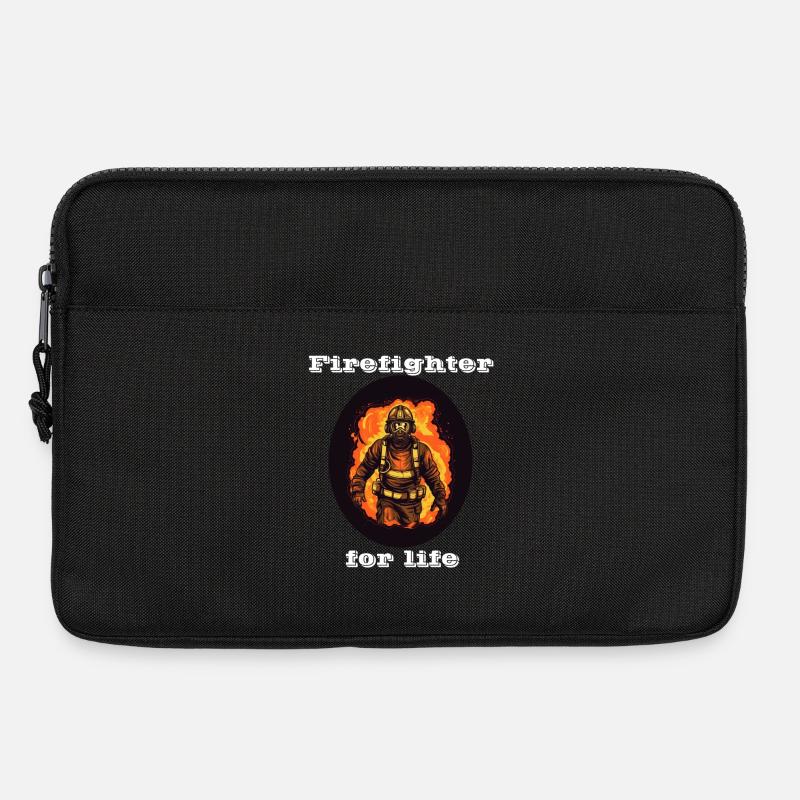 Firefighter for life white - Laptop bag 13" - black
